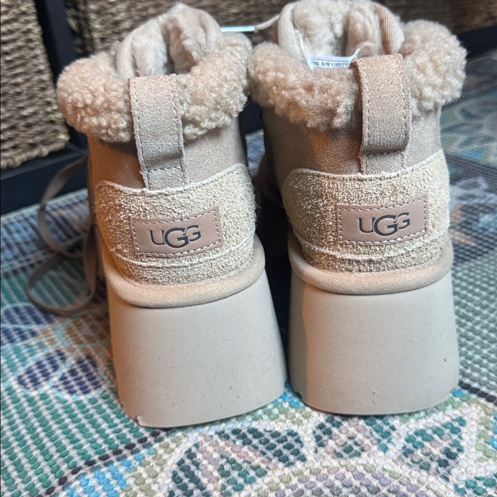 Ugg Cream Shearling Platform Boots - image 6